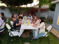 ロサンゼルス千里会<br>国際インターンシップ　参加学生との懇親会で